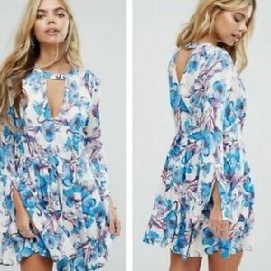 NWT Free People Tegan Long Sleeve Mini Dress